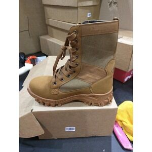 SUADEX Steel Toe Boots for Men Women Work Safety Boots Tan 37